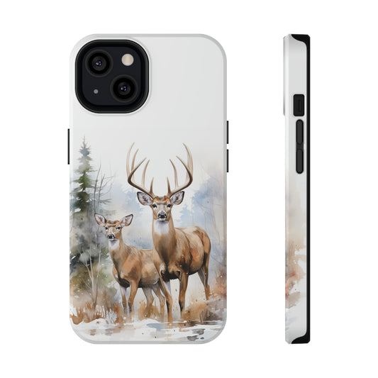 Whitetail Deer Matte Phone Impact-Resistant Case