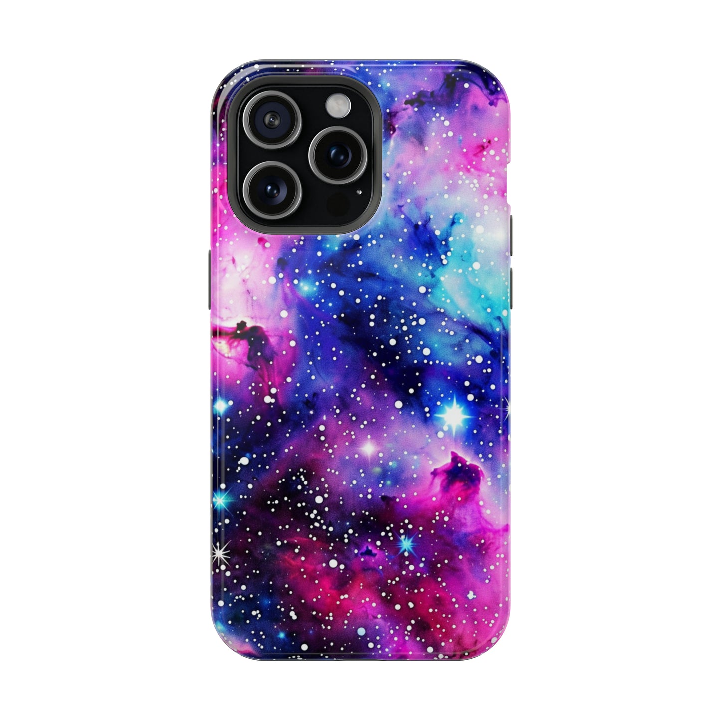 Blue and Purple Galaxy Glossy Impact Resistant Phone Case