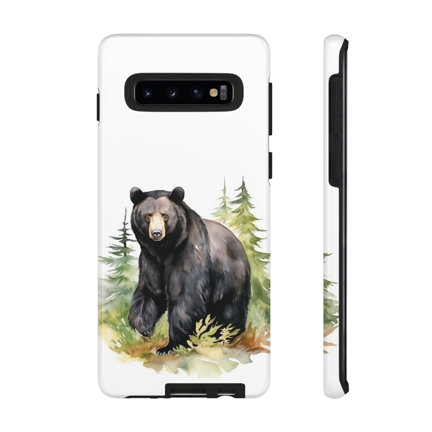 Black Bear Watercolor Style Phone Case