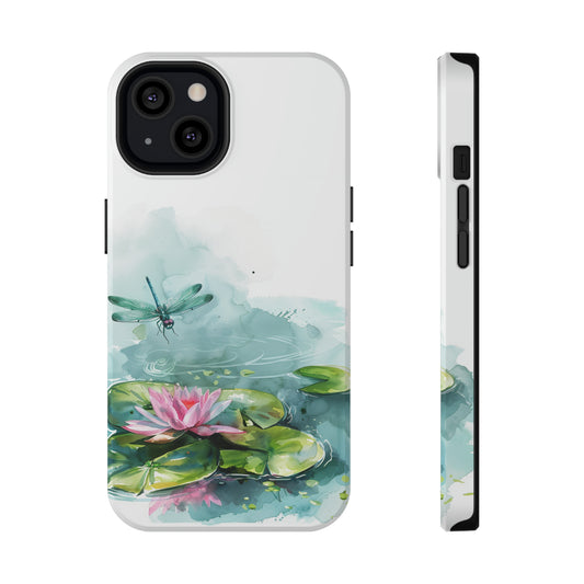 Dragonfly on Lily Pad Matte Phone Impact-Resistant Case