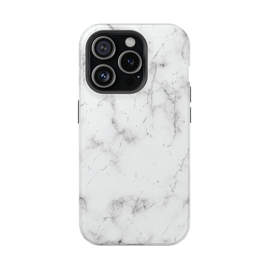 White and Black Glossy Impact Resistant Phone Case