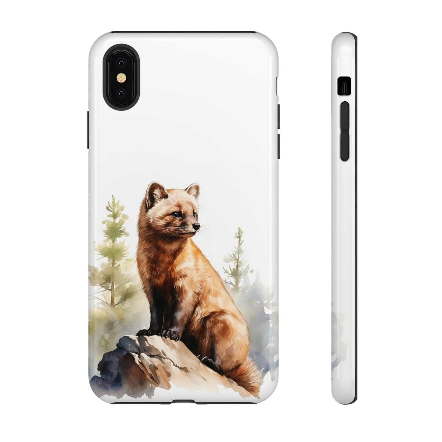 Pine Marten Watercolor Style Phone Case