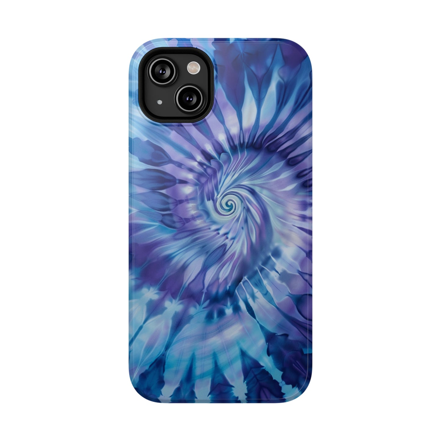 Navy Blue-Purple Tie Dye Impact Resistant Phone Case