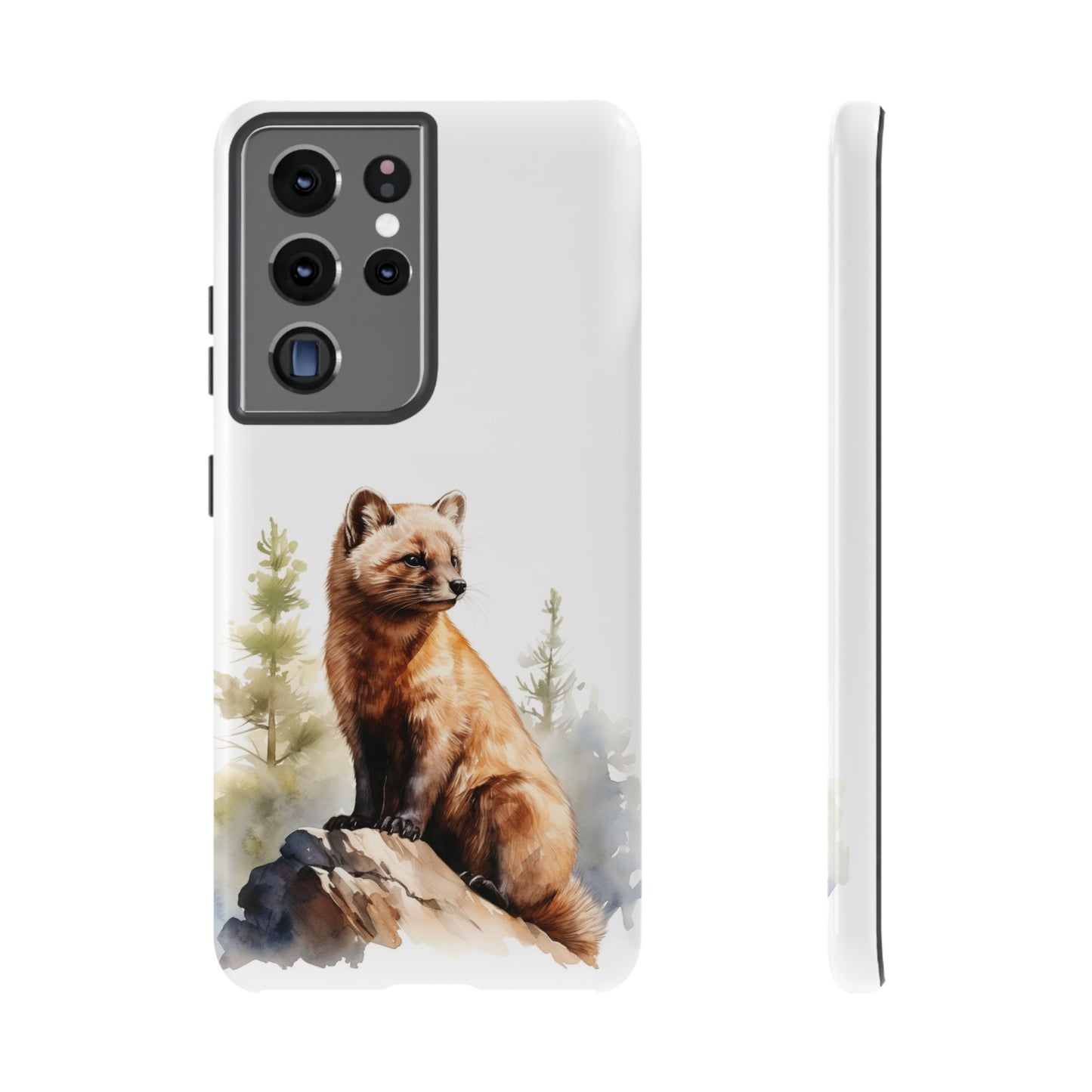 Pine Marten Watercolor Style Phone Case