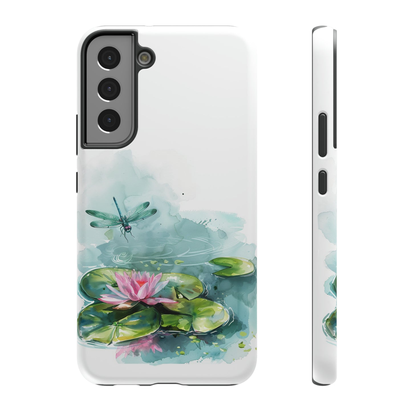 Dragonfly on Lily Pad Matte Phone Impact-Resistant Case