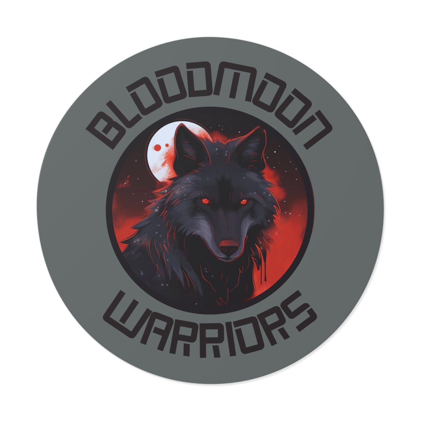 Bloodmoon Warriors Round Vinyl Stickers