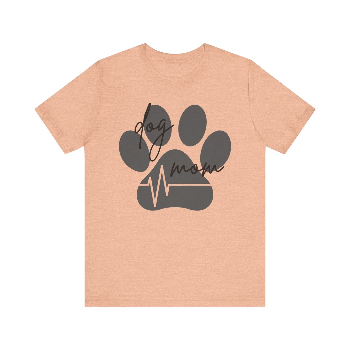 Dog Mom heartbeat Pawprint T-shirt