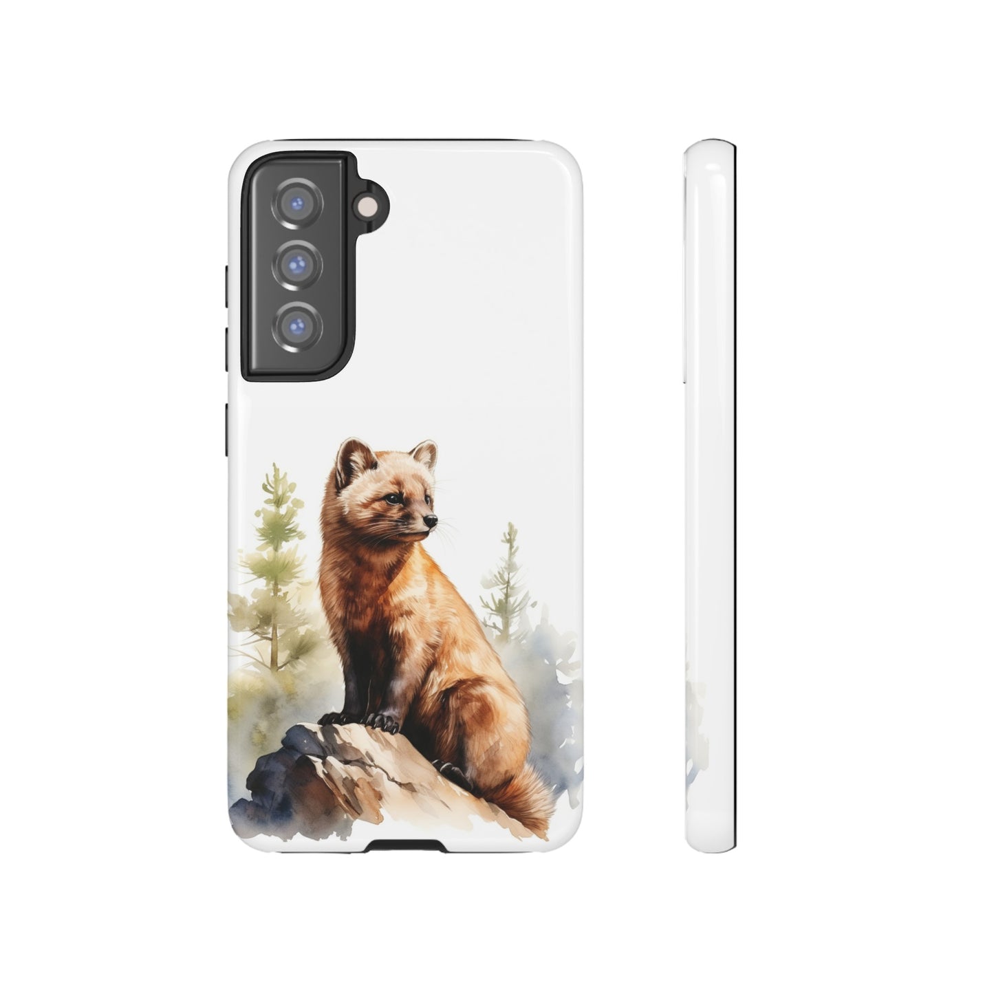 Pine Marten Watercolor Style Phone Case