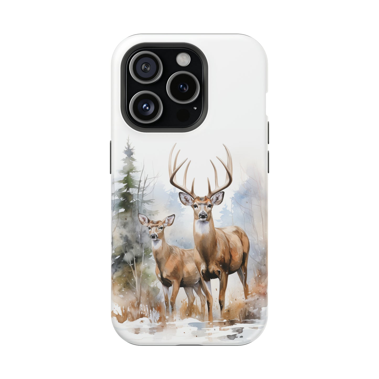 Whitetail Deer Matte Phone Impact-Resistant Case