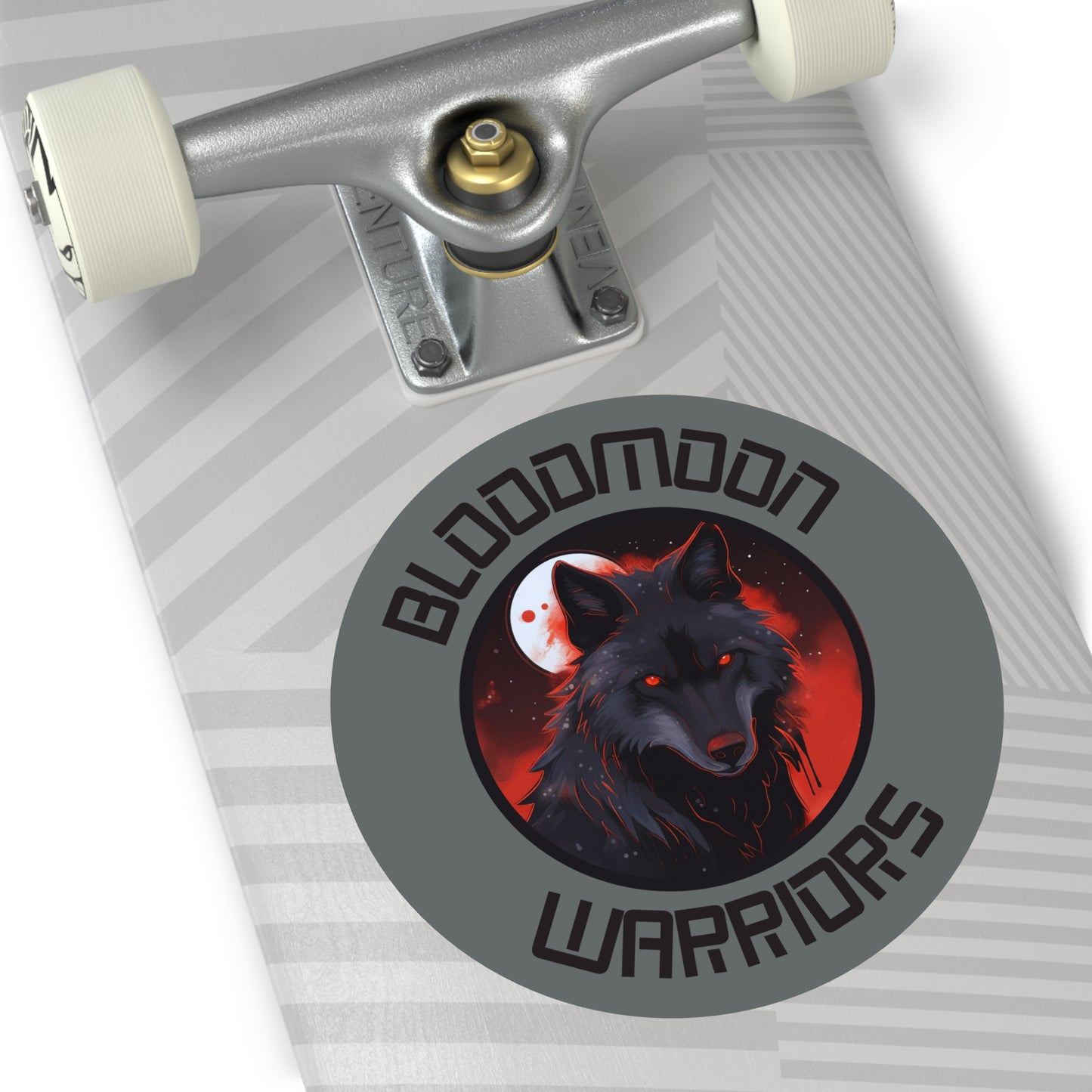 Bloodmoon Warriors Round Vinyl Stickers