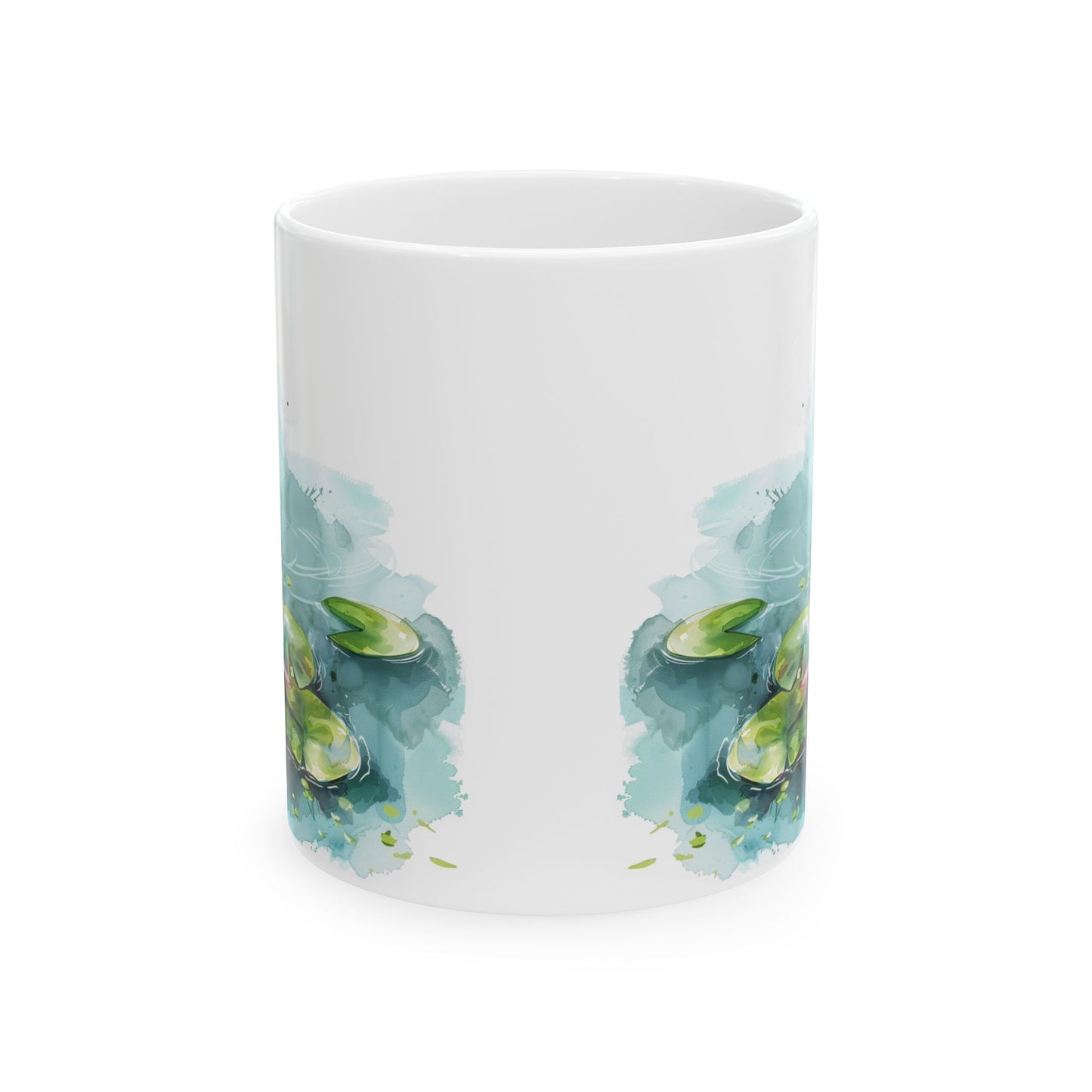 Mug- Dragonfly Lily Pad Watercolor Style