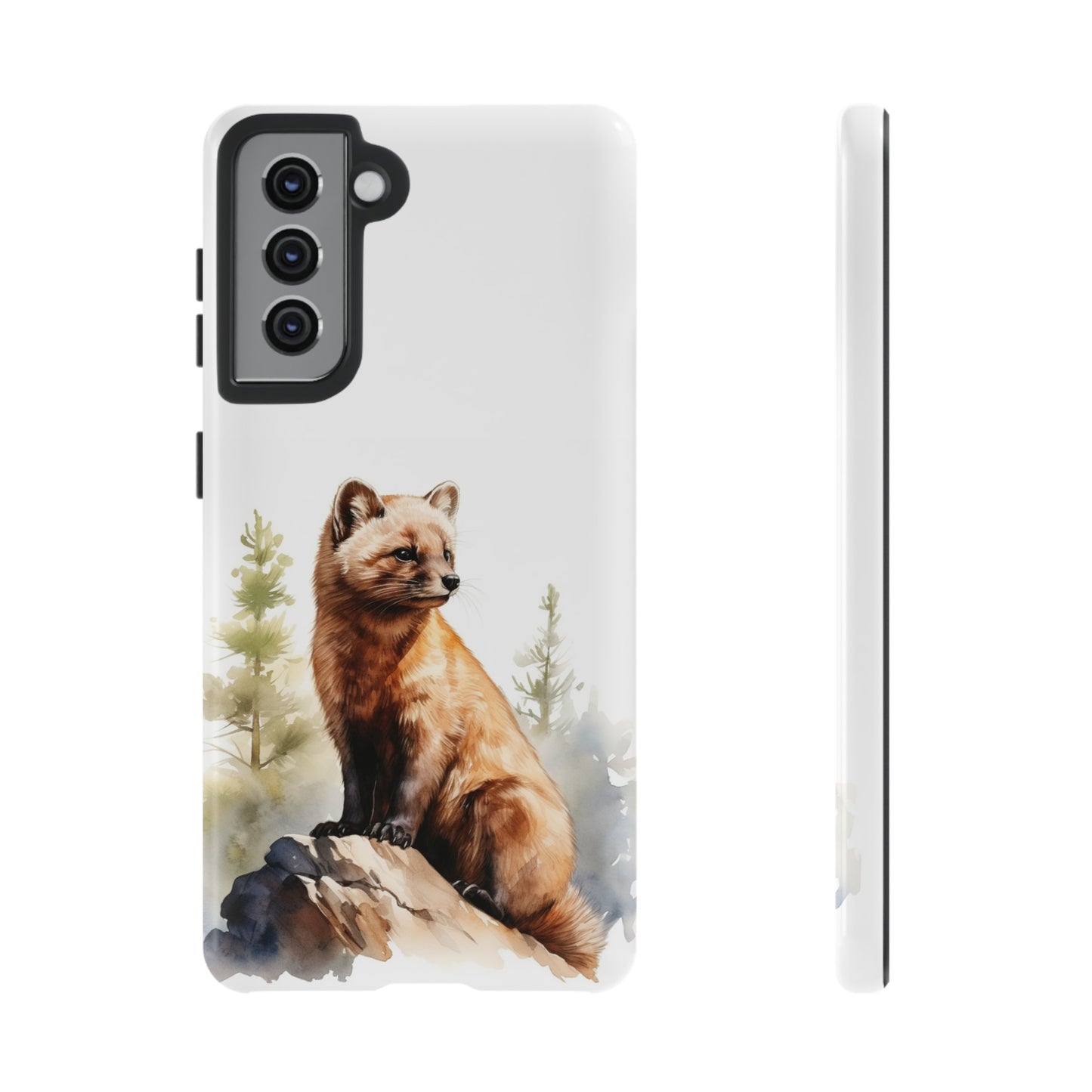 Pine Marten Watercolor Style Phone Case