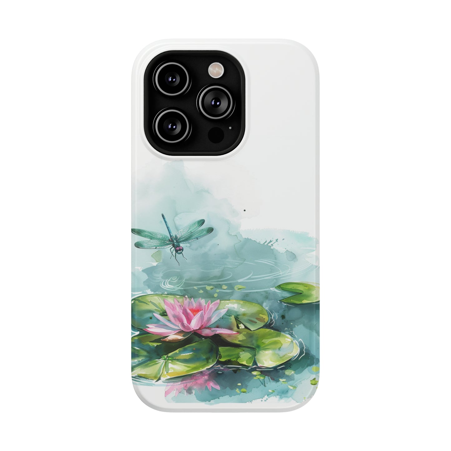 Dragonfly on Lily Pad Matte Phone Impact-Resistant Case