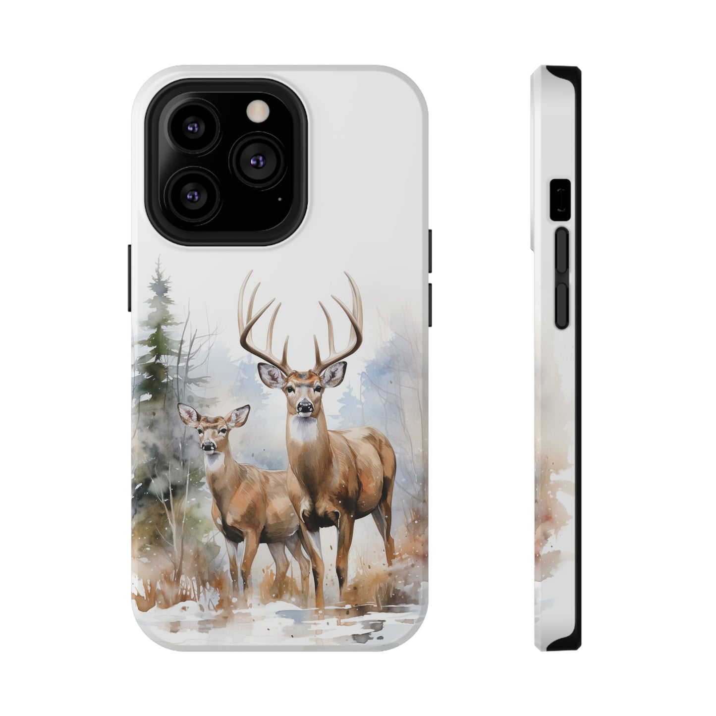 Whitetail Deer Matte Phone Impact-Resistant Case