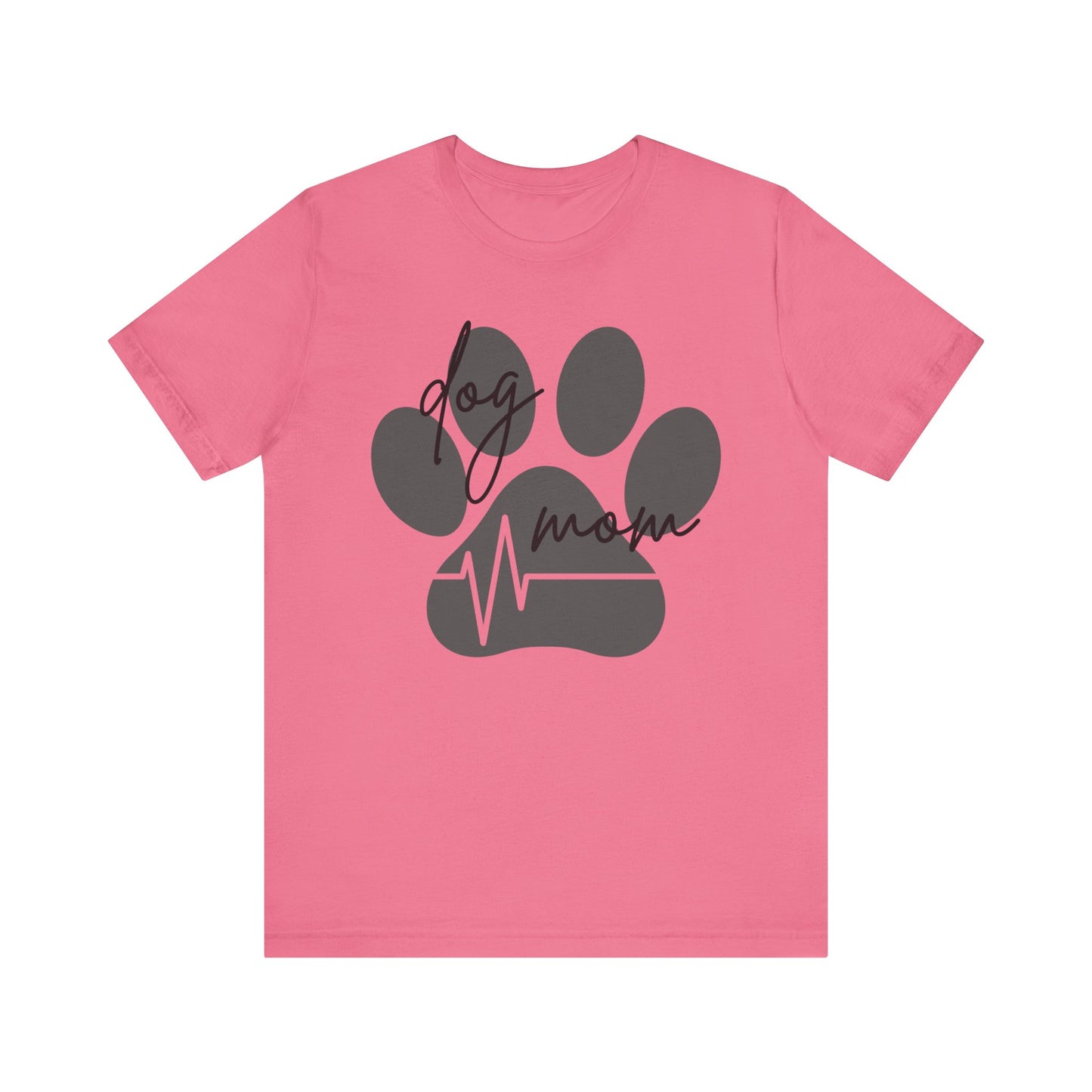 Dog Mom heartbeat Pawprint T-shirt