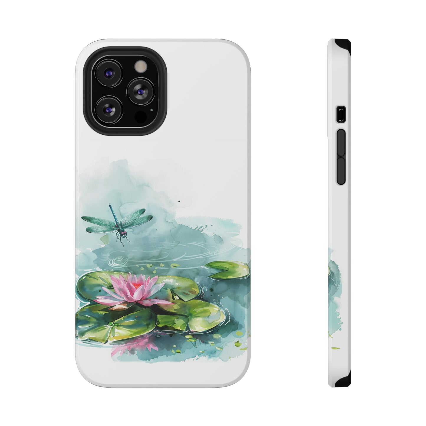 Dragonfly on Lily Pad Matte Phone Impact-Resistant Case