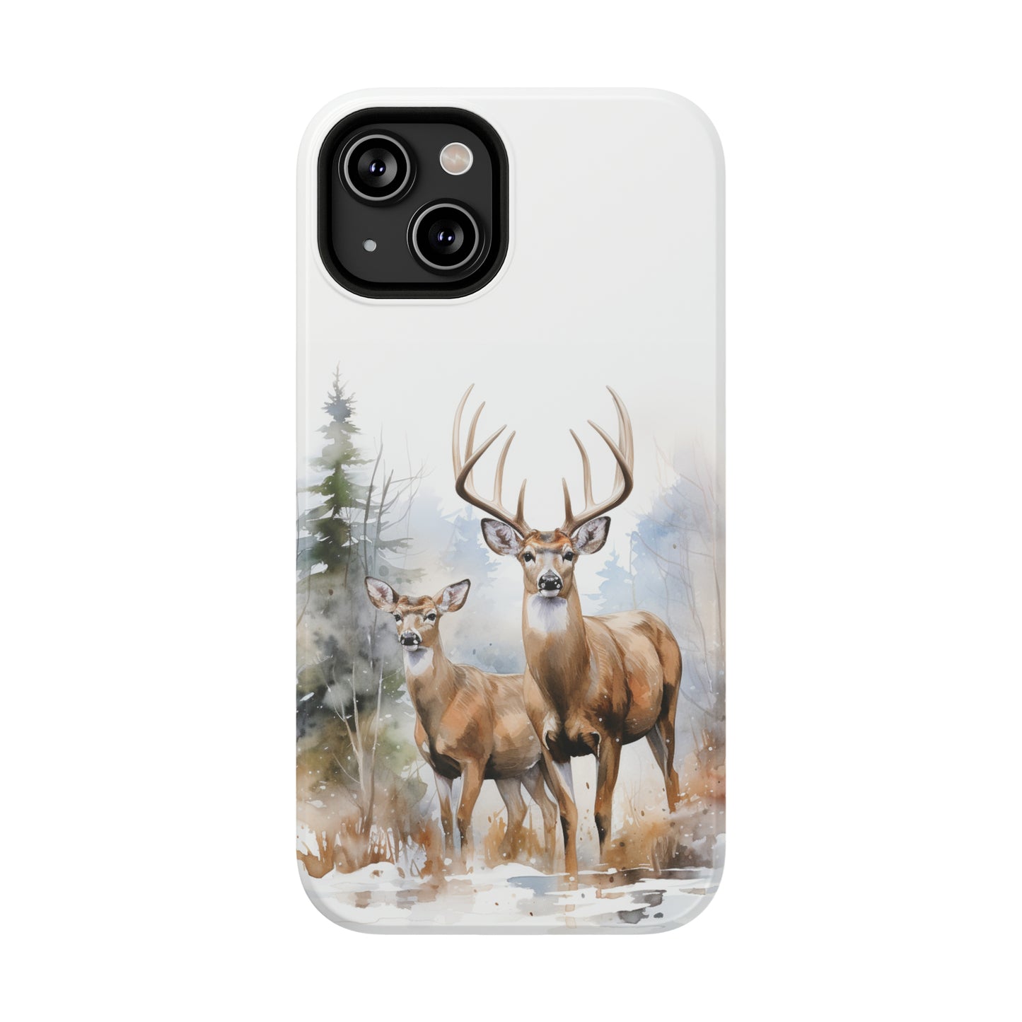 Whitetail Deer Matte Phone Impact-Resistant Case