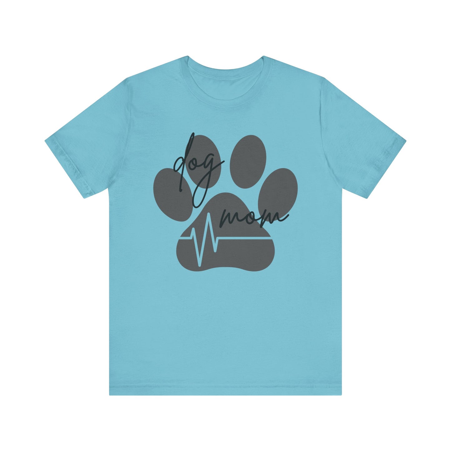 Dog Mom heartbeat Pawprint T-shirt