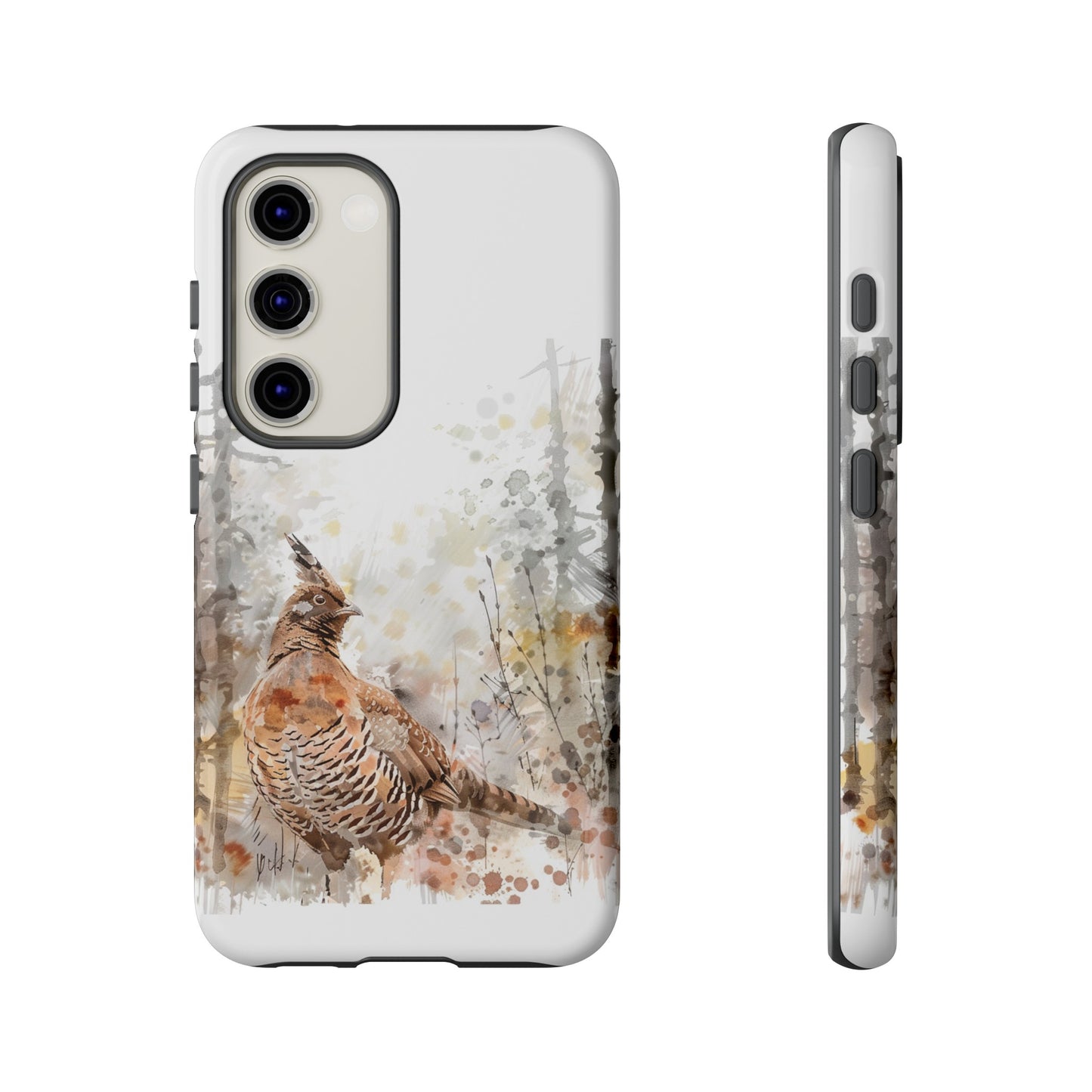 Patridge Ruffed Grouse Watercolor Style Phone Case