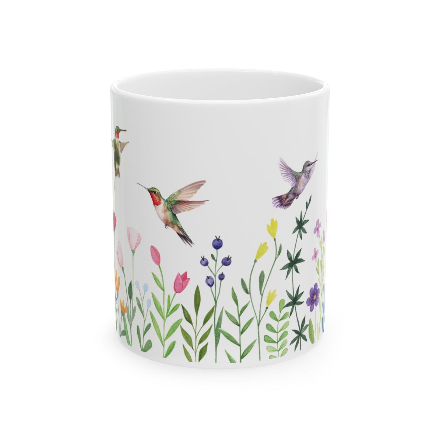 Hummingbirds and Wildflowers Mug