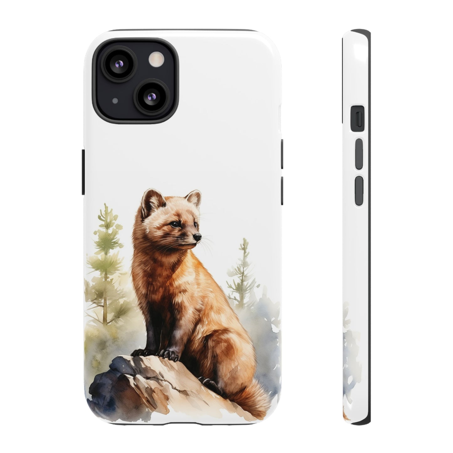 Pine Marten Watercolor Style Phone Case