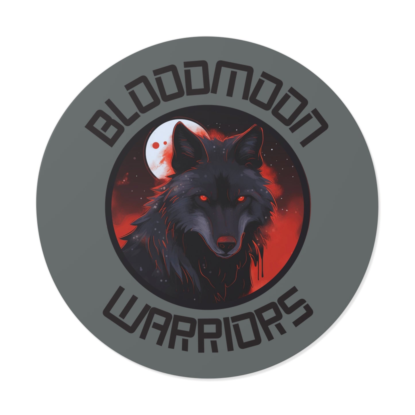 Bloodmoon Warriors Round Vinyl Stickers