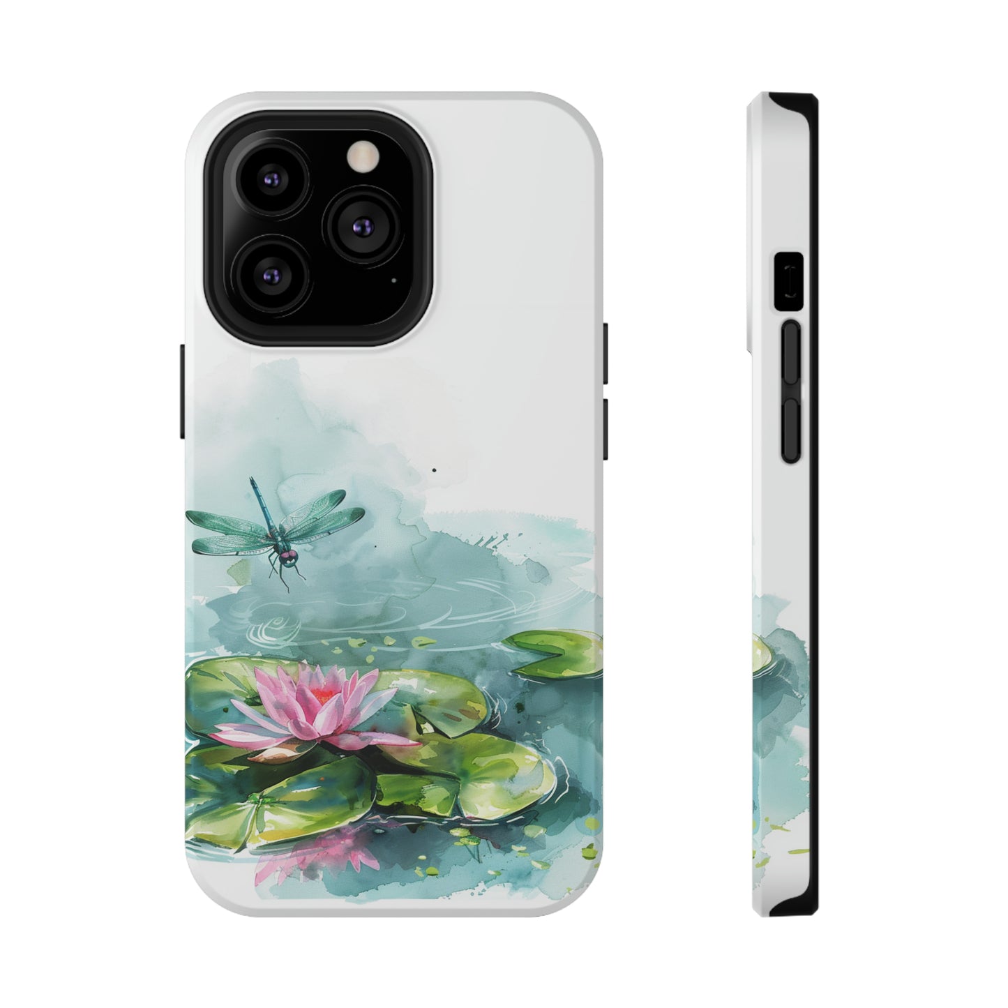 Dragonfly on Lily Pad Matte Phone Impact-Resistant Case