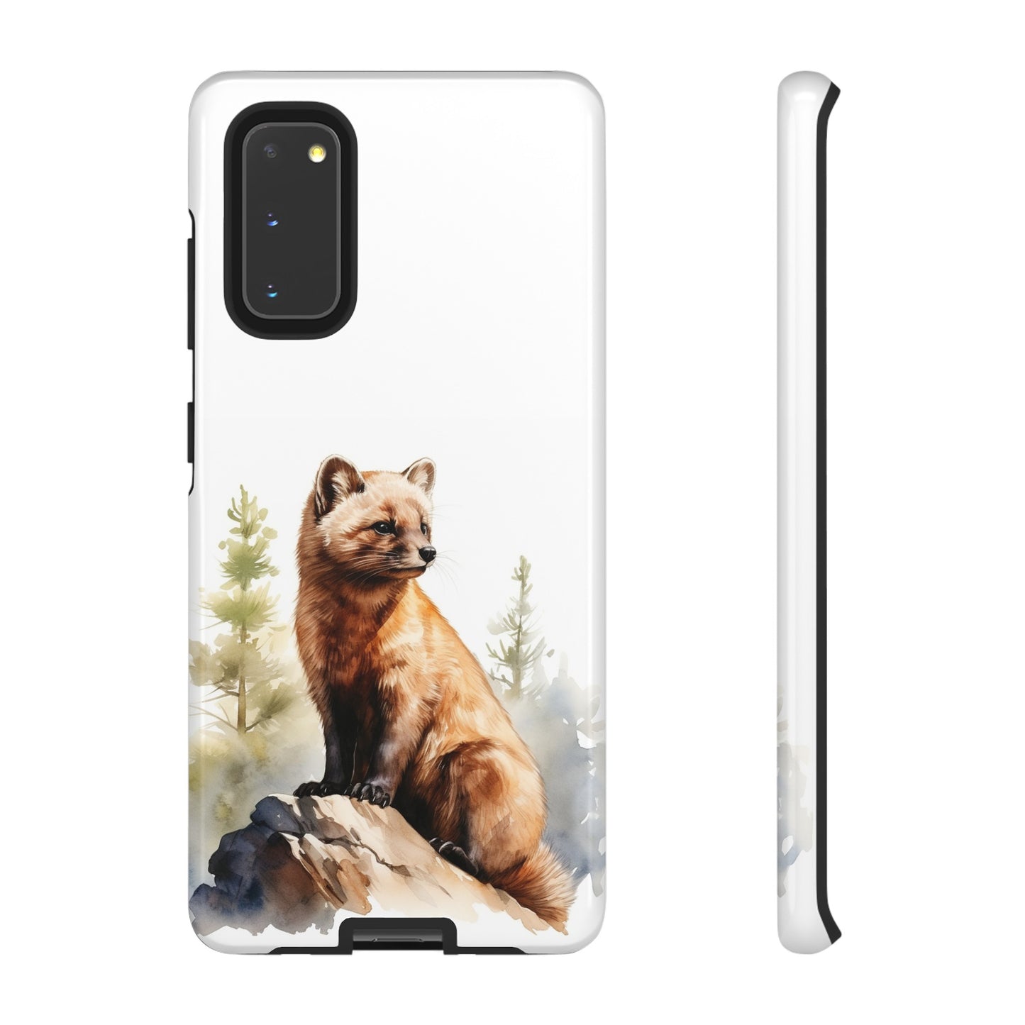 Pine Marten Watercolor Style Phone Case