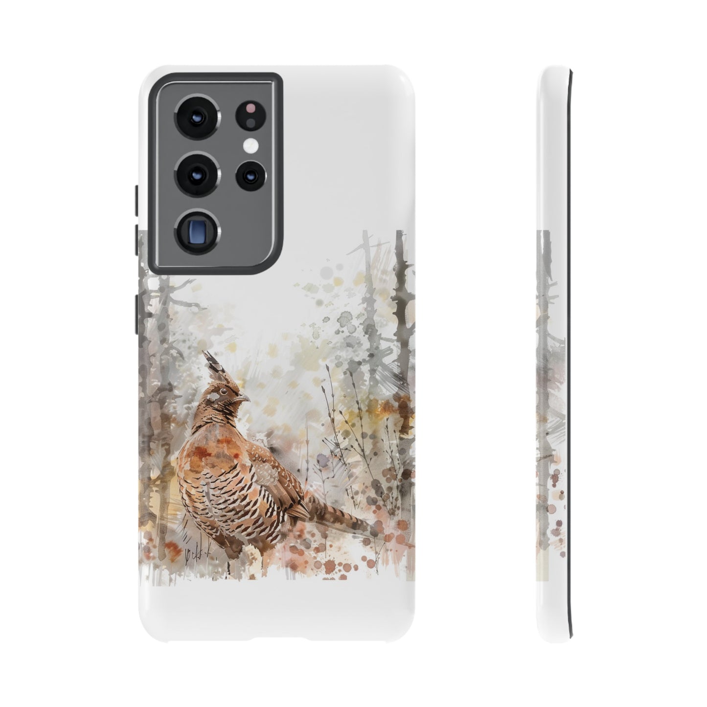 Patridge Ruffed Grouse Watercolor Style Phone Case