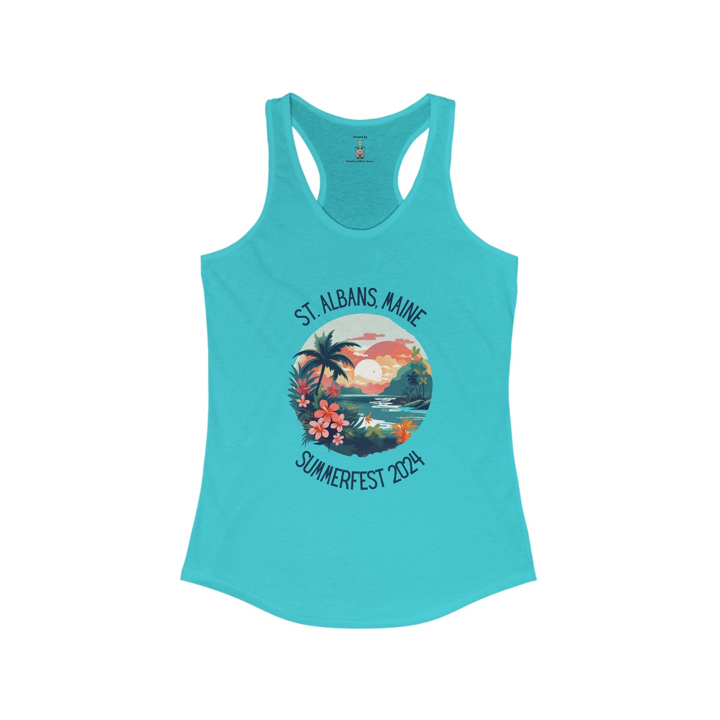 St. Albans Summerfest 2024 Aloha Women's Racerback Tank