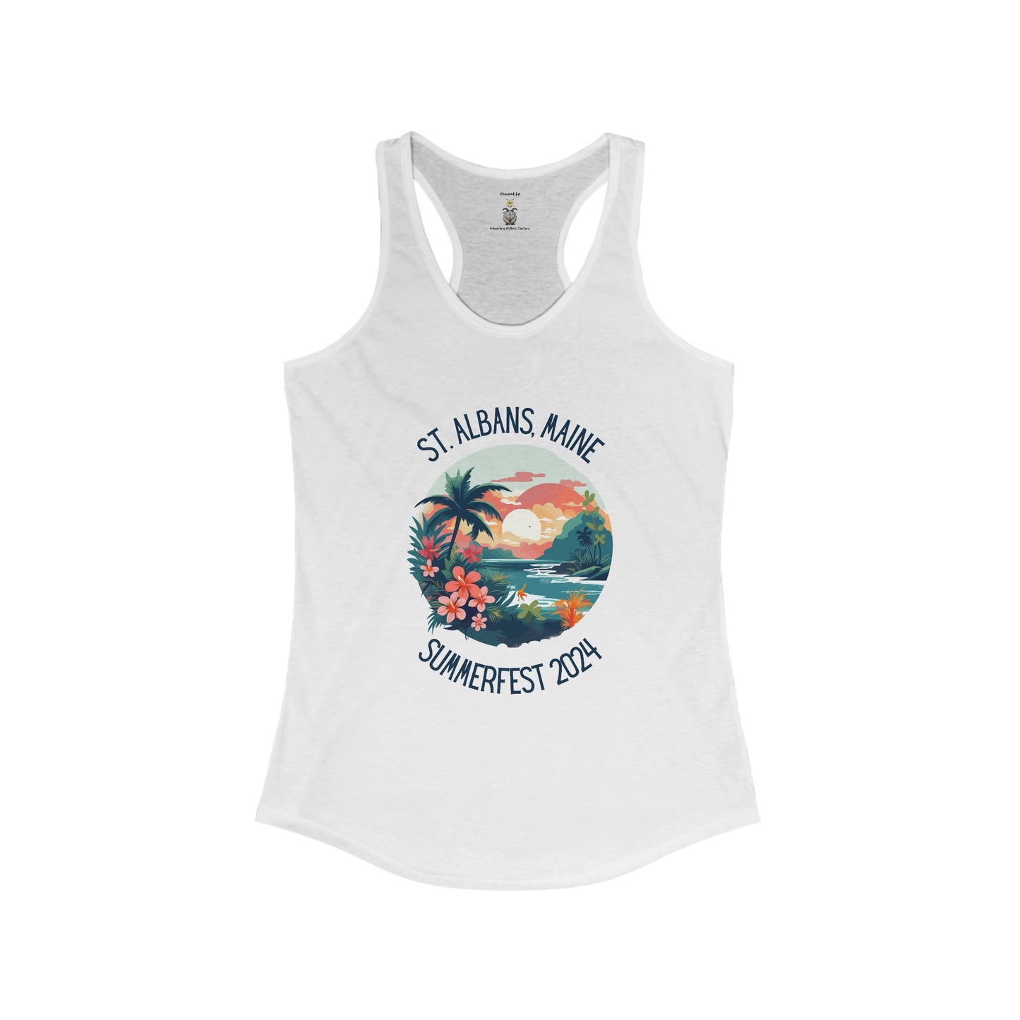 St. Albans Summerfest 2024 Aloha Women's Racerback Tank