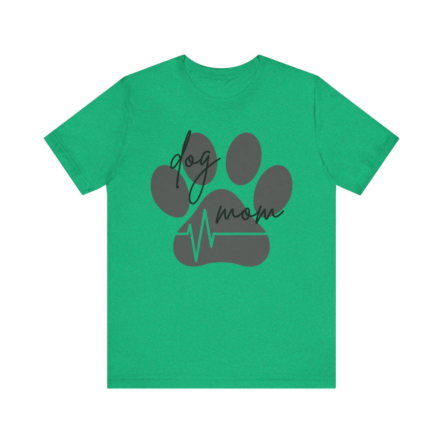 Dog Mom heartbeat Pawprint T-shirt