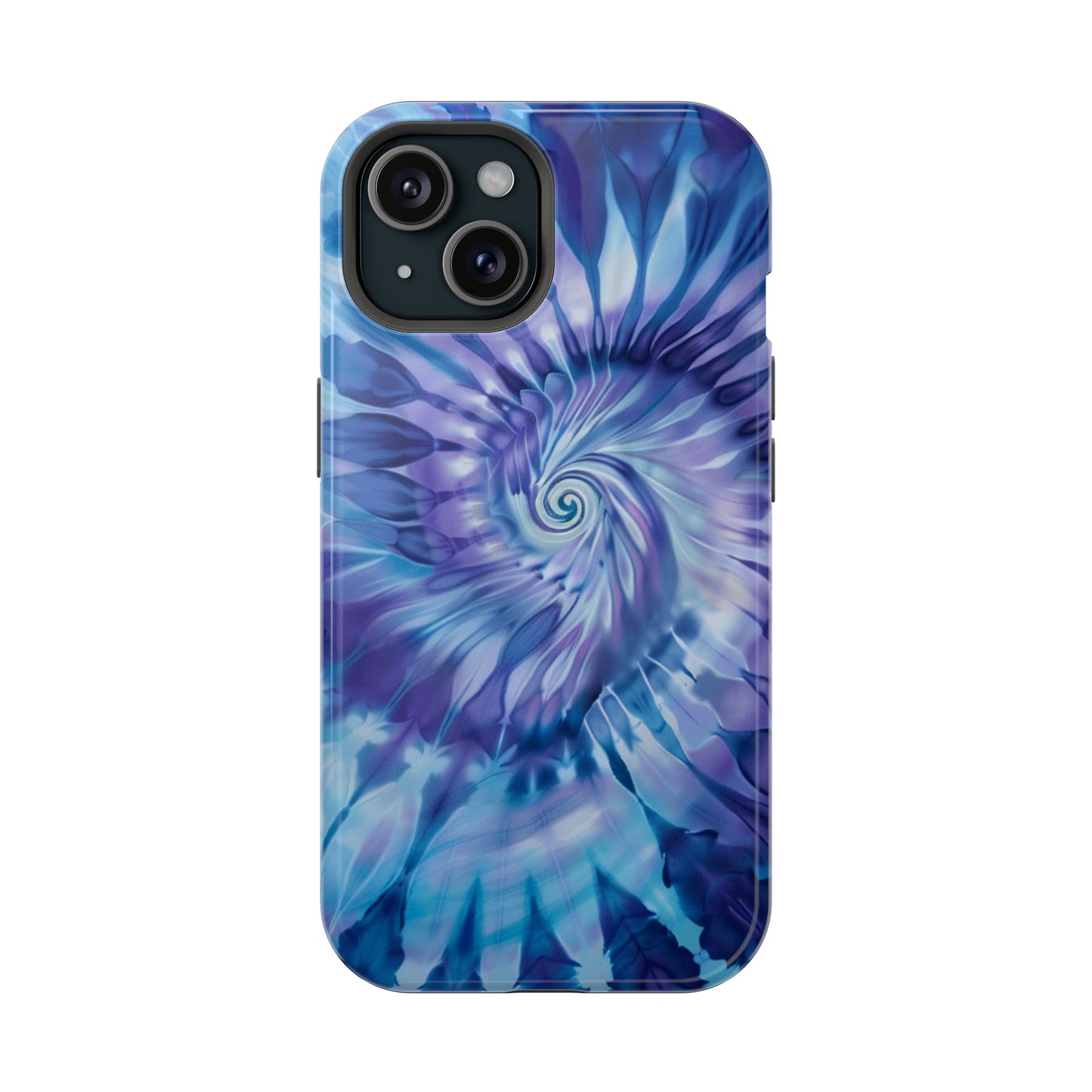 Navy Blue-Purple Tie Dye Impact Resistant Phone Case