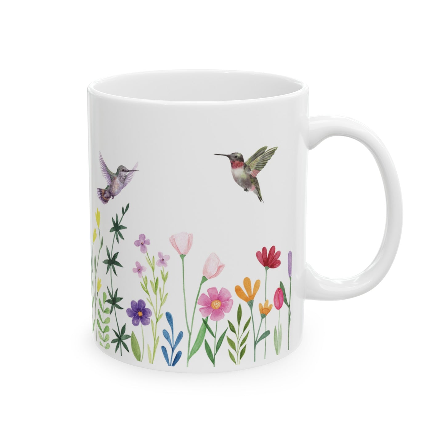 Hummingbirds and Wildflowers Mug