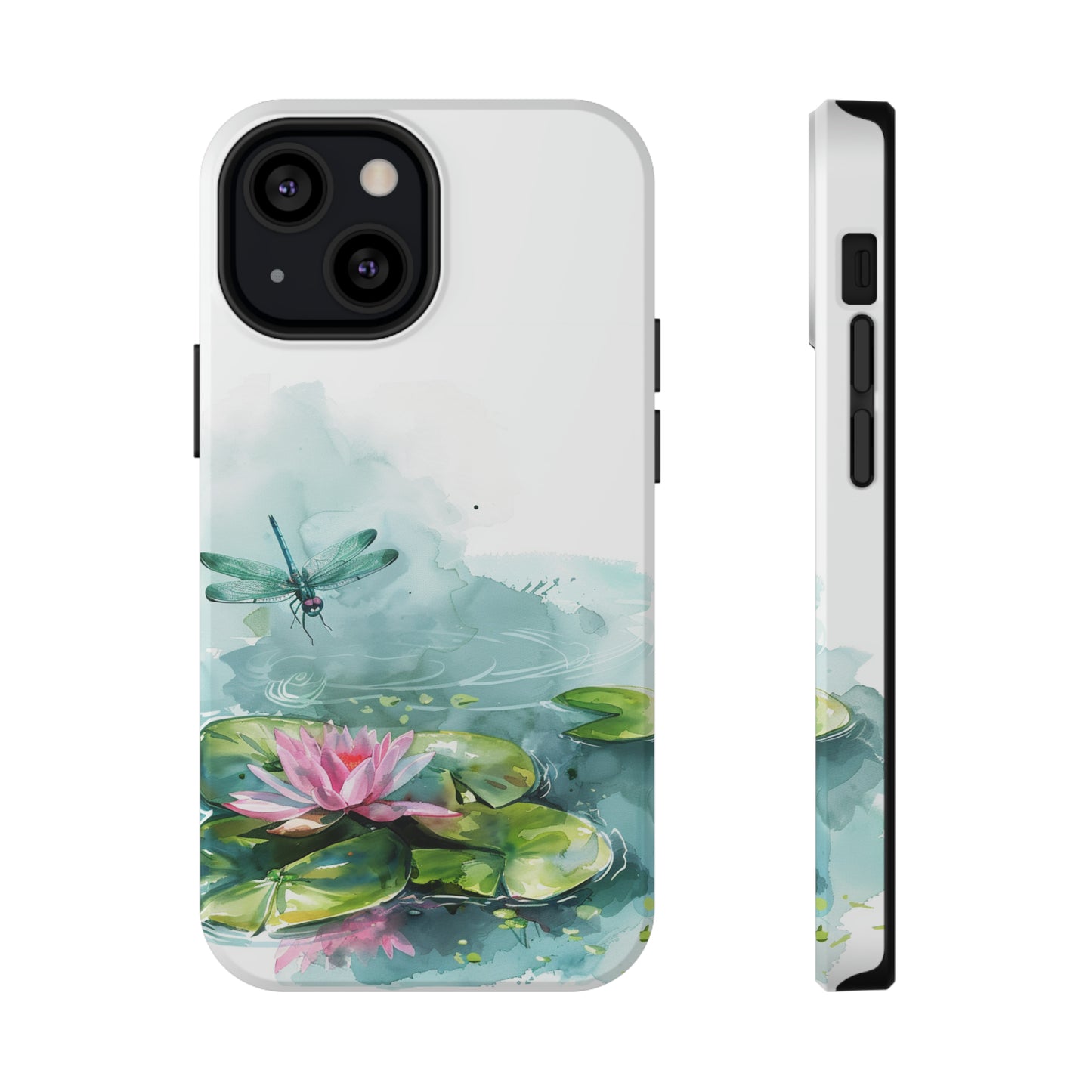 Dragonfly on Lily Pad Matte Phone Impact-Resistant Case