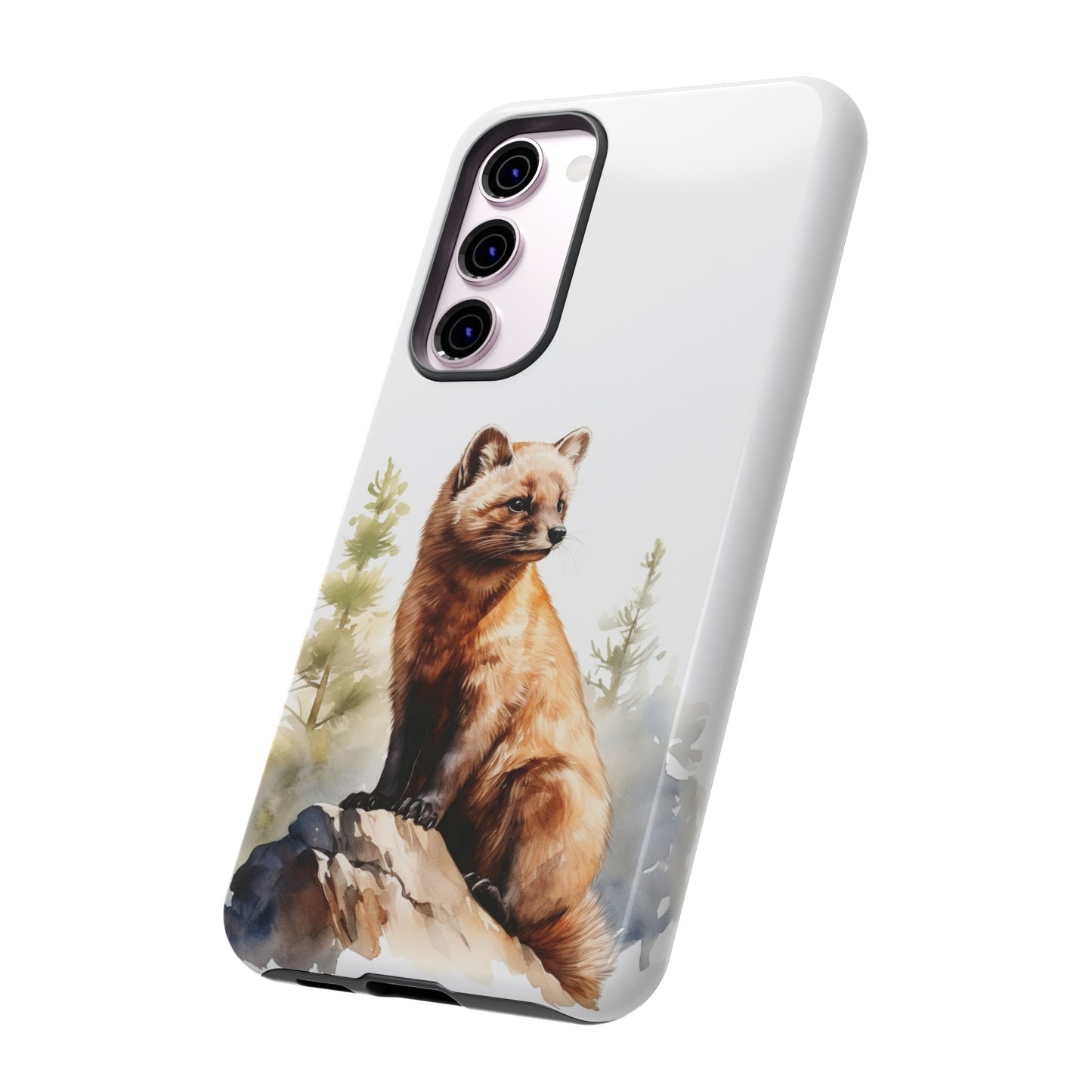 Pine Marten Watercolor Style Phone Case