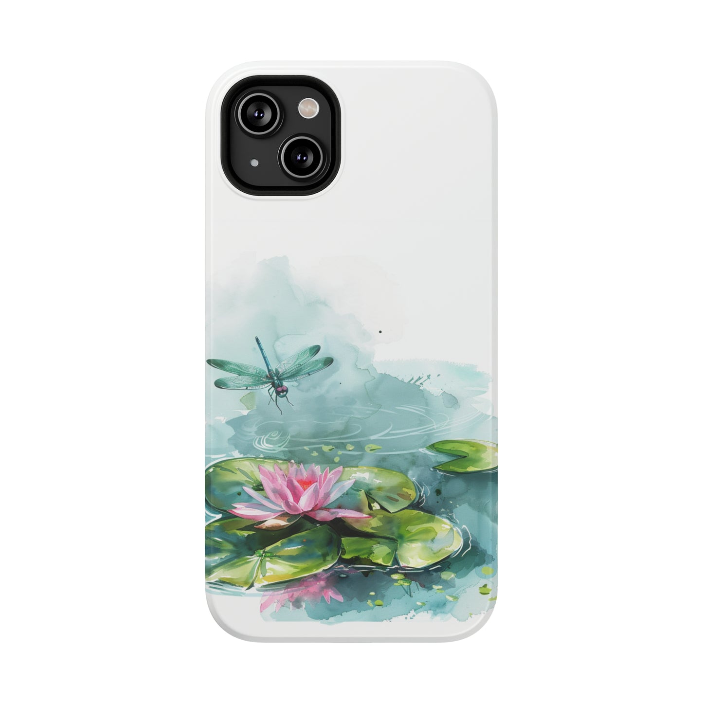 Dragonfly on Lily Pad Matte Phone Impact-Resistant Case