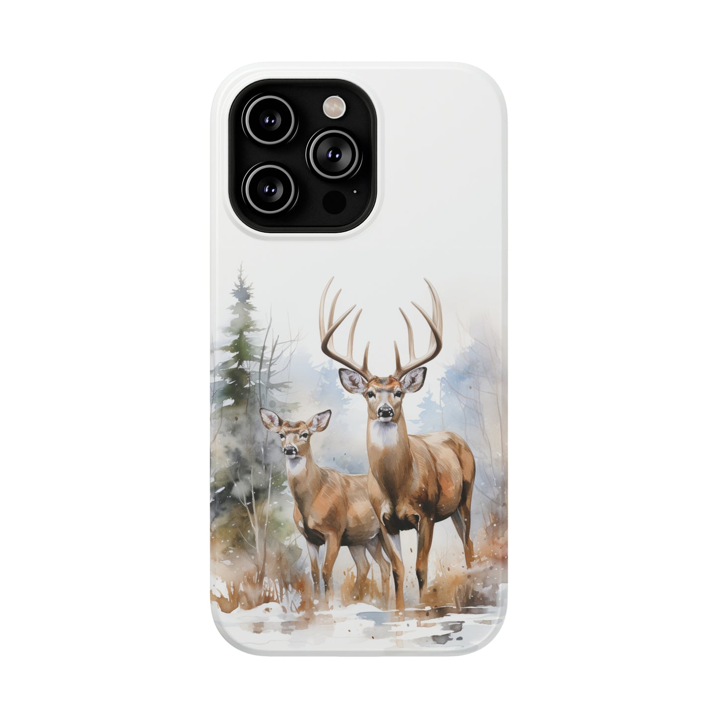 Whitetail Deer Matte Phone Impact-Resistant Case