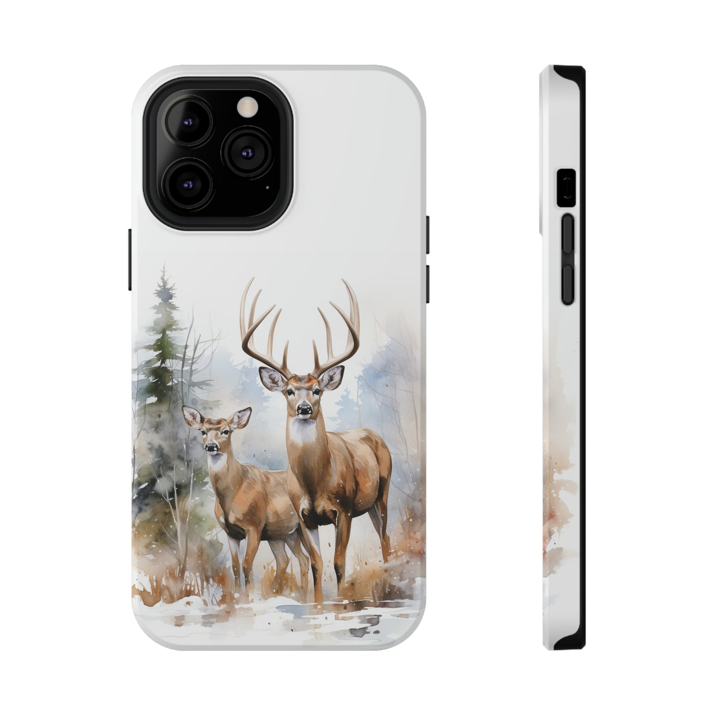 Whitetail Deer Matte Phone Impact-Resistant Case