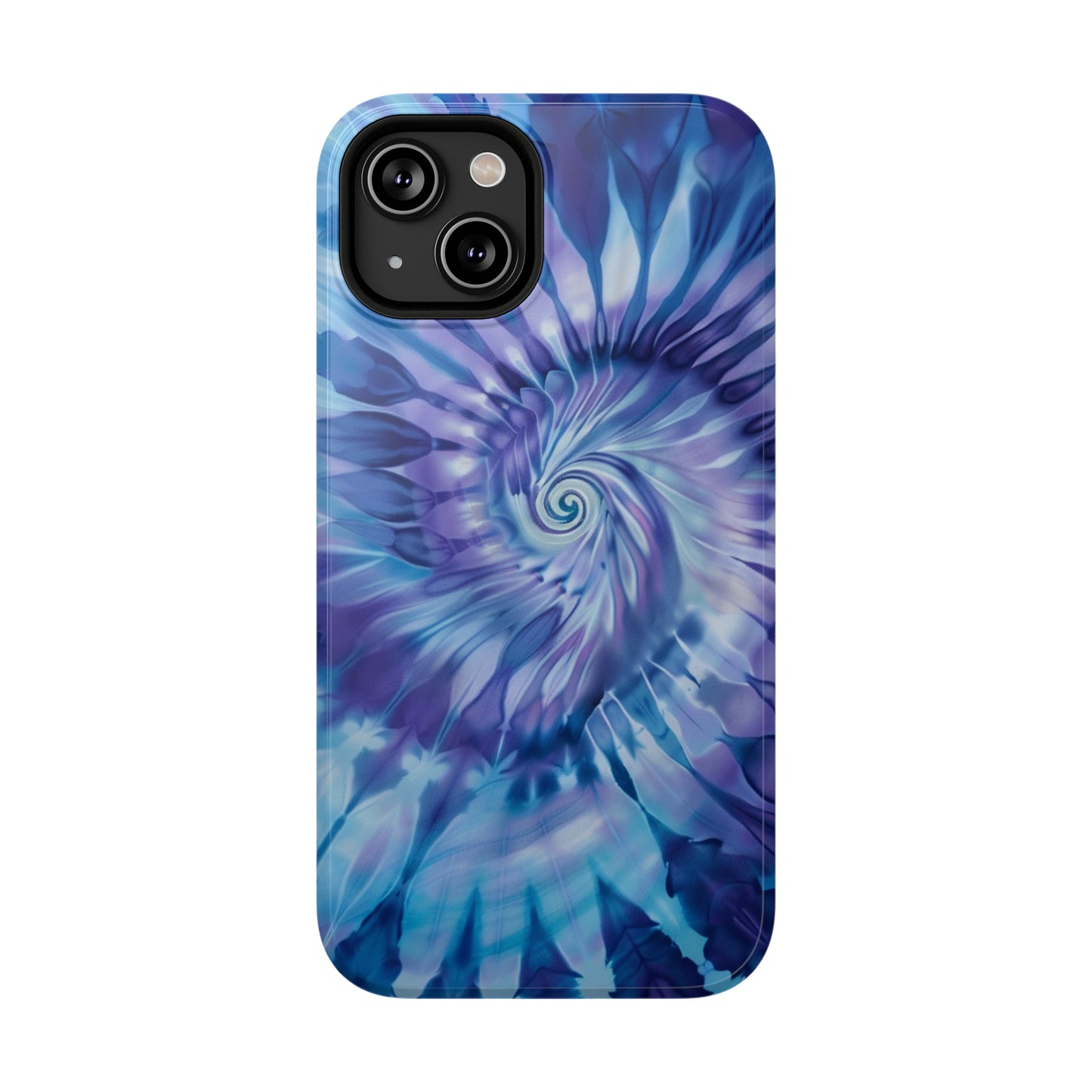 Navy Blue-Purple Tie Dye Impact Resistant Phone Case