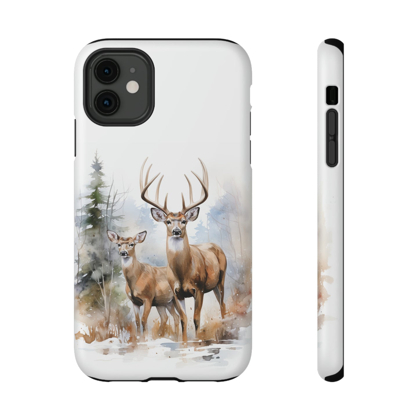 Whitetail Deer Matte Phone Impact-Resistant Case