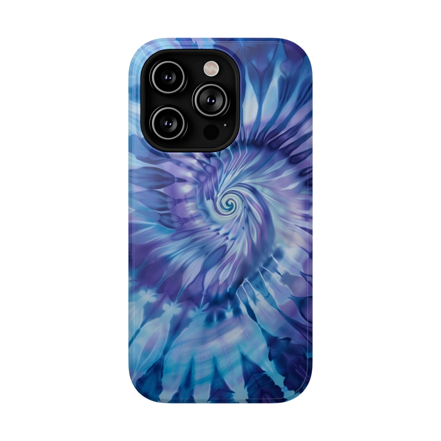 Navy Blue-Purple Tie Dye Impact Resistant Phone Case