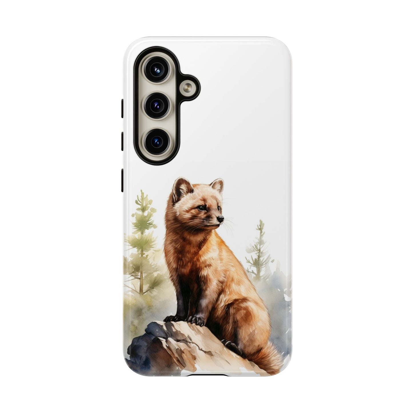 Pine Marten Watercolor Style Phone Case