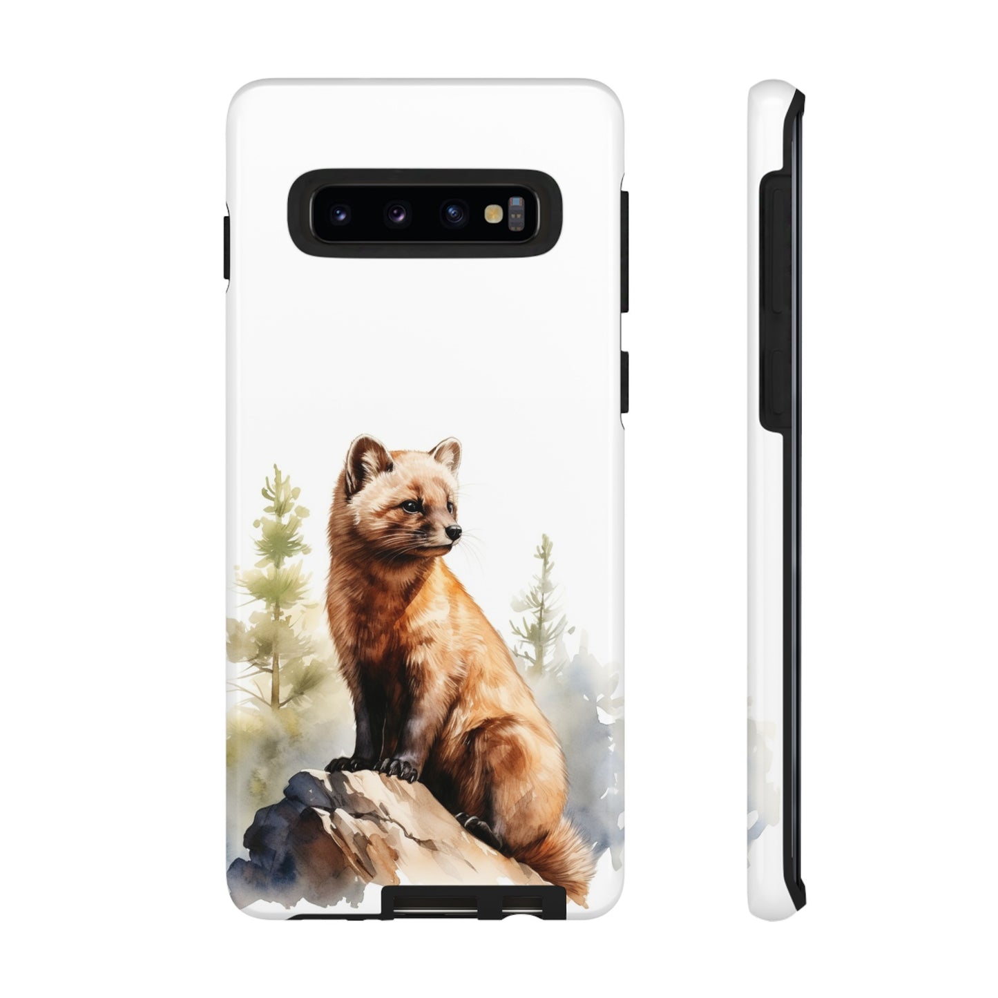 Pine Marten Watercolor Style Phone Case