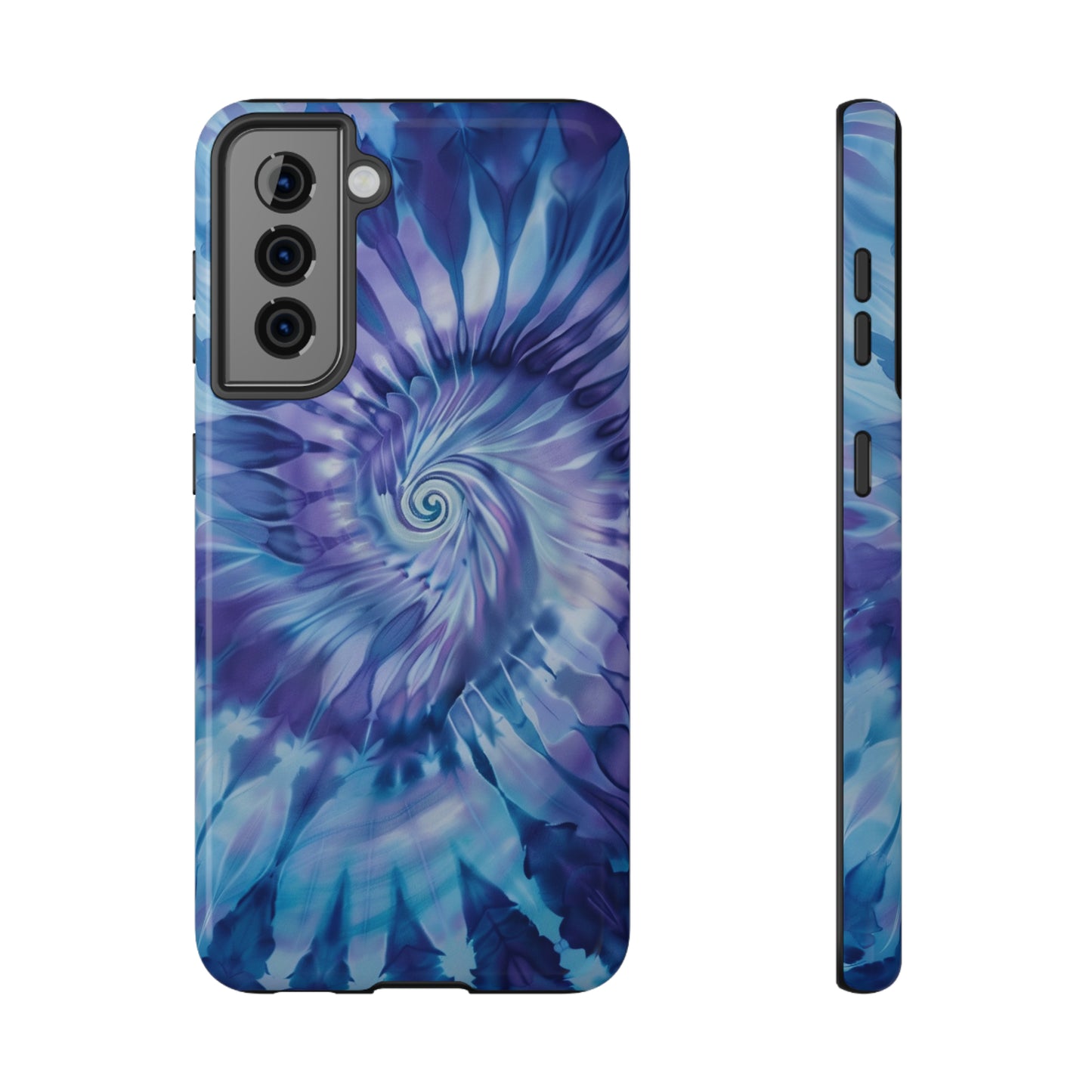 Navy Blue-Purple Tie Dye Impact Resistant Phone Case