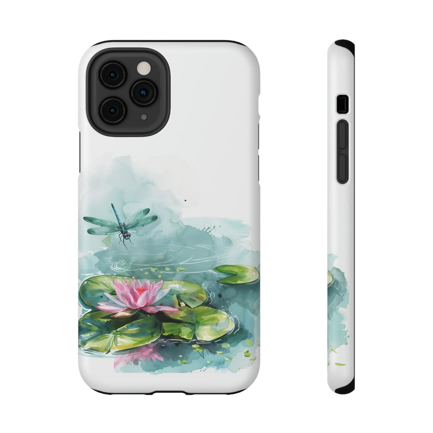 Dragonfly on Lily Pad Matte Phone Impact-Resistant Case