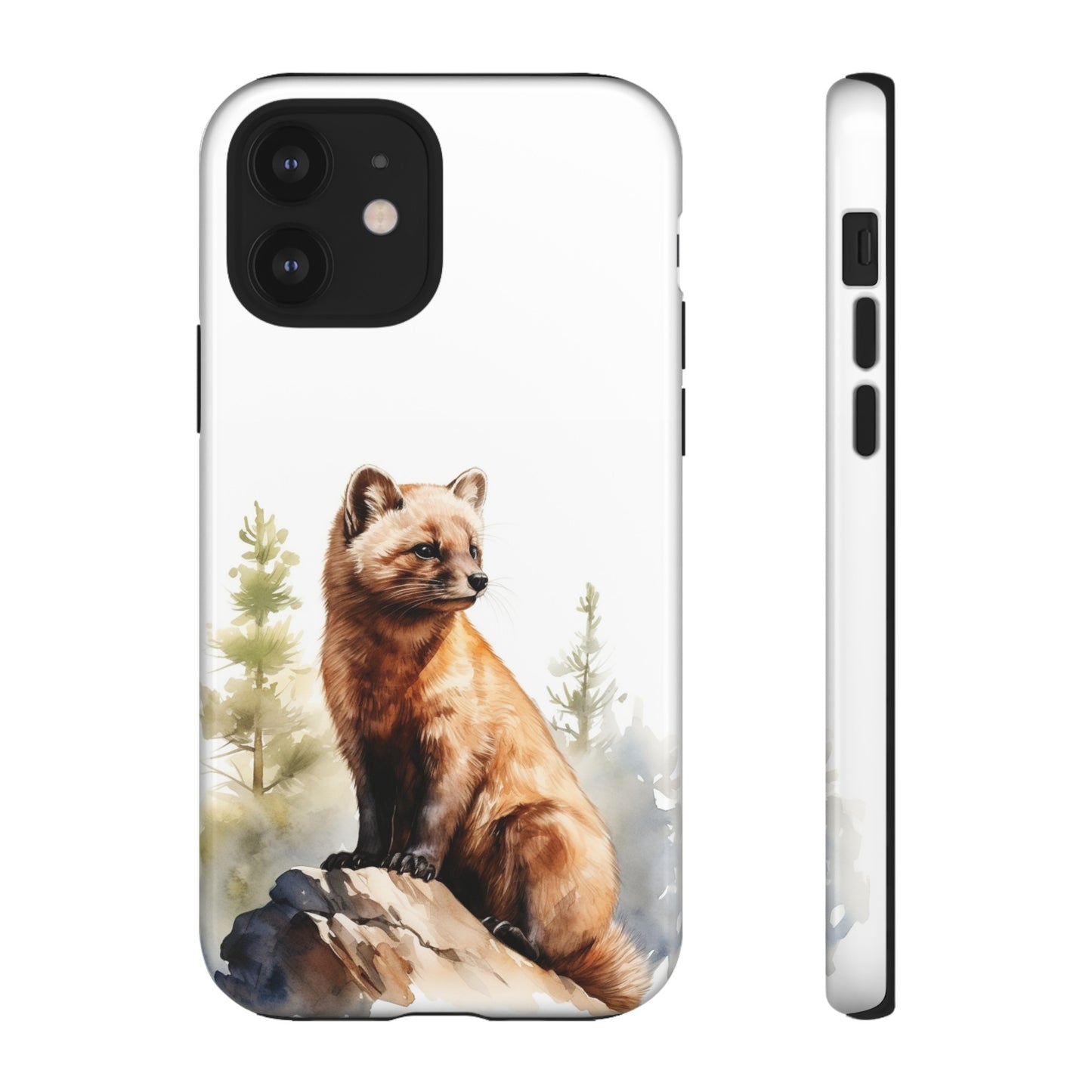 Pine Marten Watercolor Style Phone Case