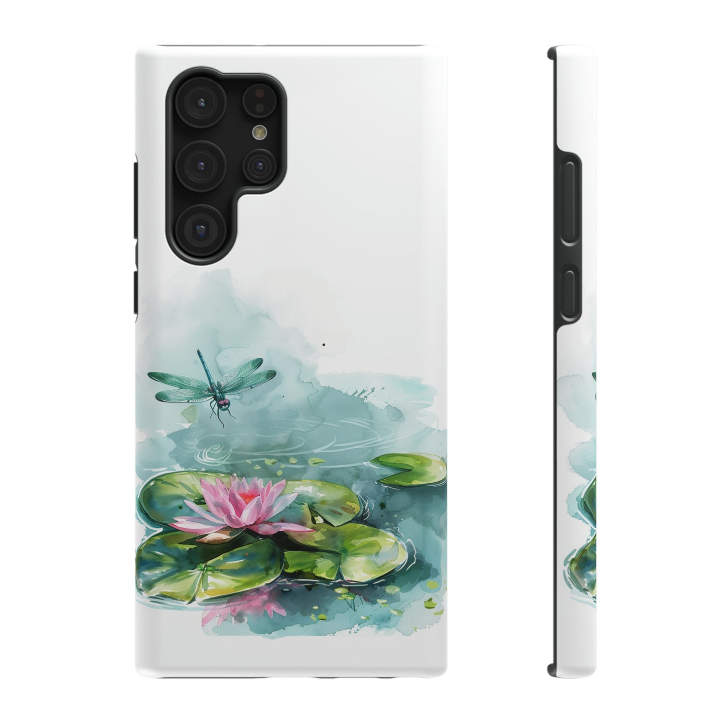 Dragonfly on Lily Pad Matte Phone Impact-Resistant Case