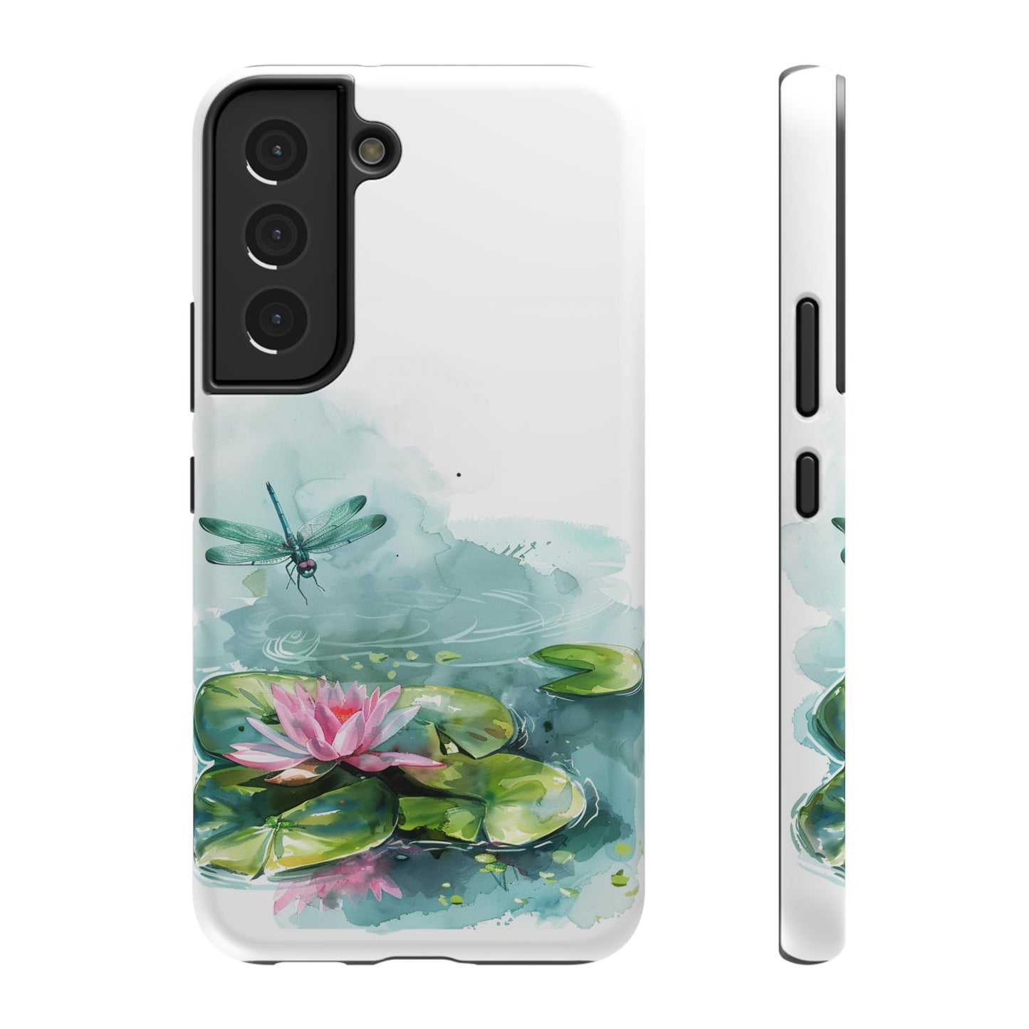 Dragonfly on Lily Pad Matte Phone Impact-Resistant Case