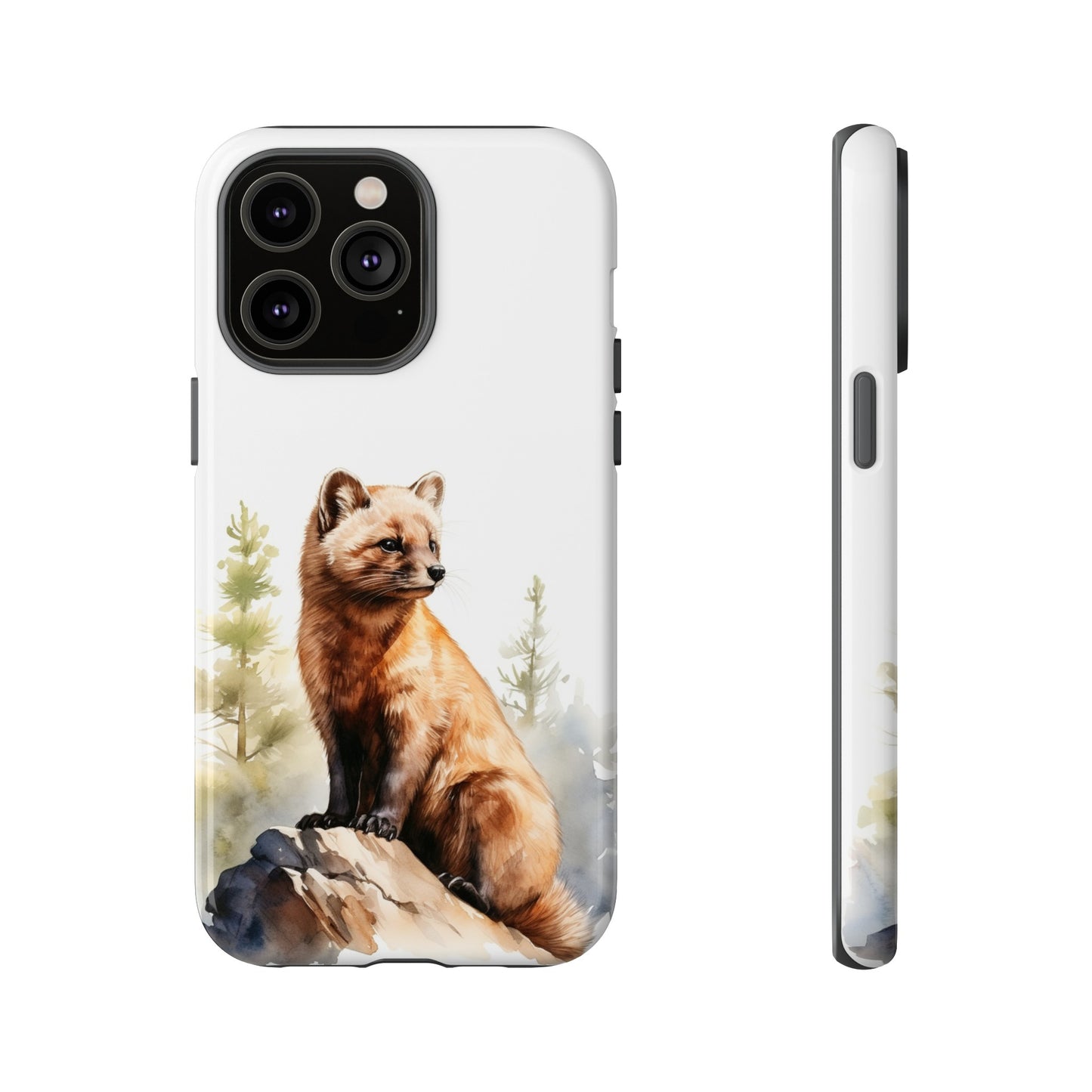 Pine Marten Watercolor Style Phone Case